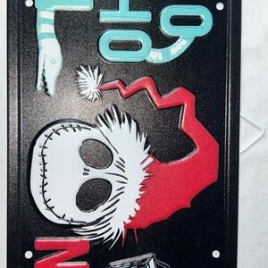 Nightmare before Christmas Metal Hanging Sign
